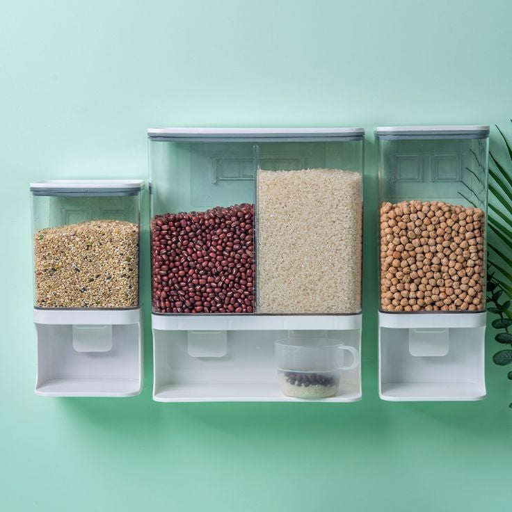 WALL MOUNTED PUNCH FREE RICE & CEREAL DISPENSER