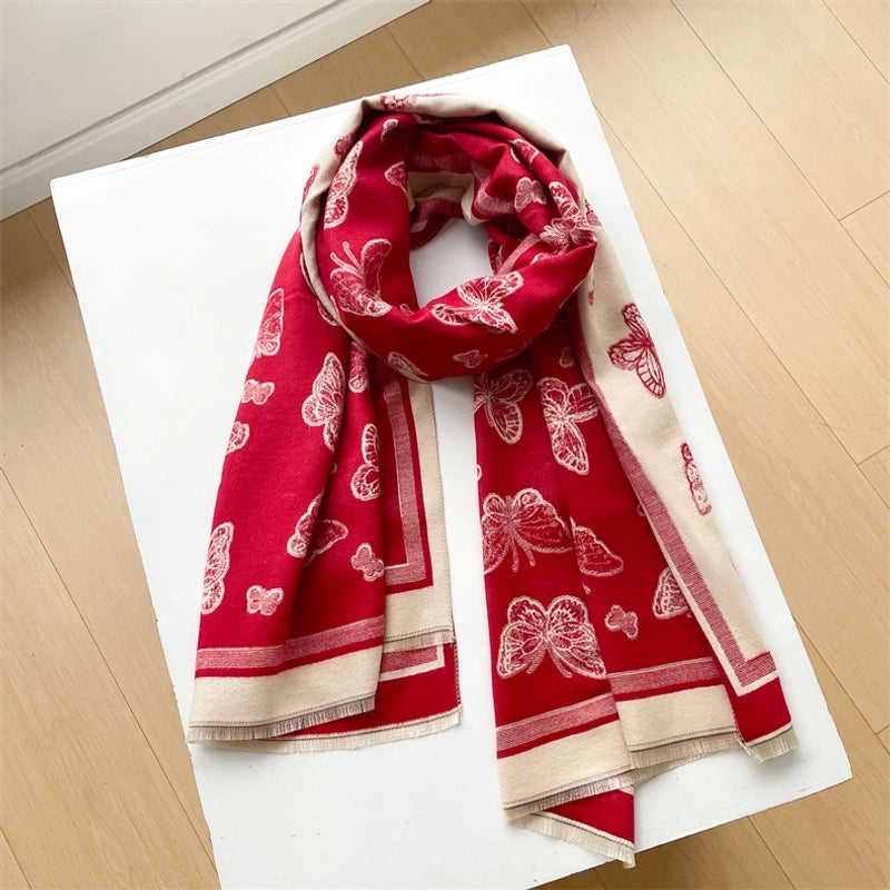 Women's Cute Sweet Butterfly Polyester Scarf