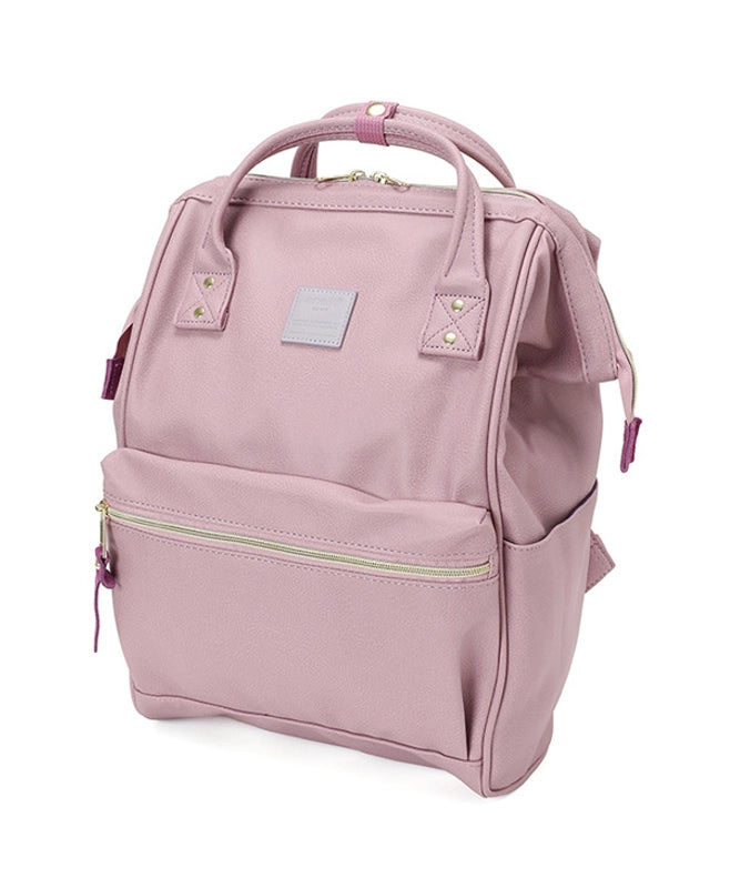 Women's Large Pu Leather Solid Color Streetwear Square Zipper Fashion Backpack
