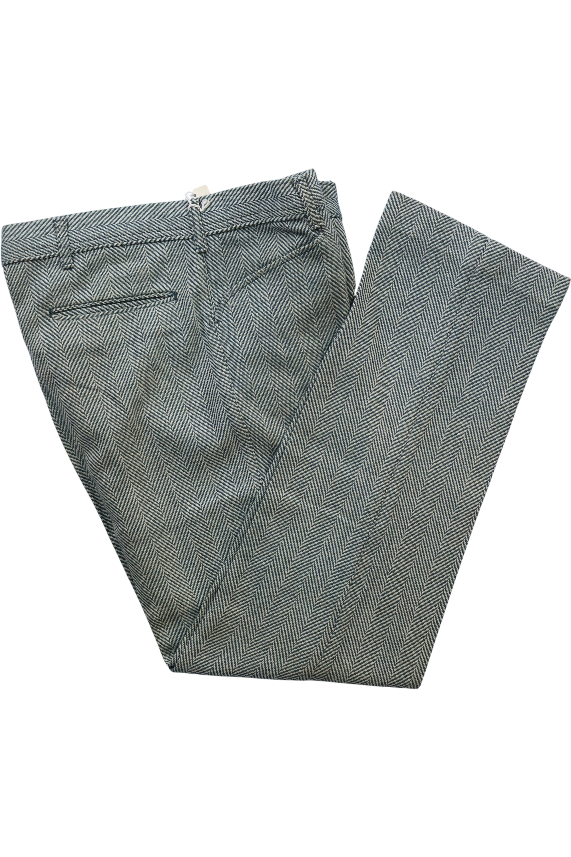 70s Zig-Zag Wool Straight Leg Trousers