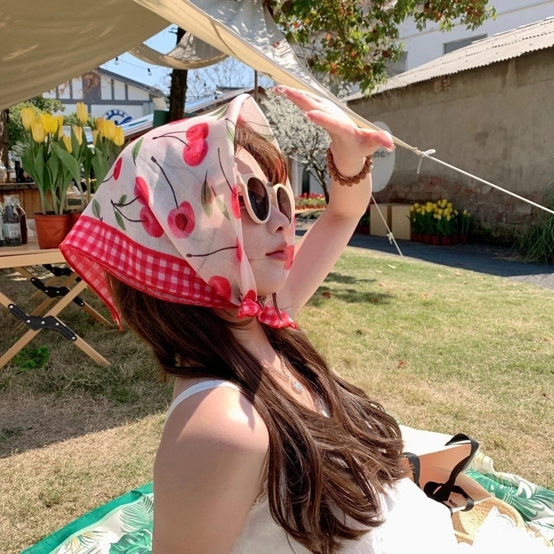 Women's Sweet Pastoral Flower Polyester Printing Bandanas