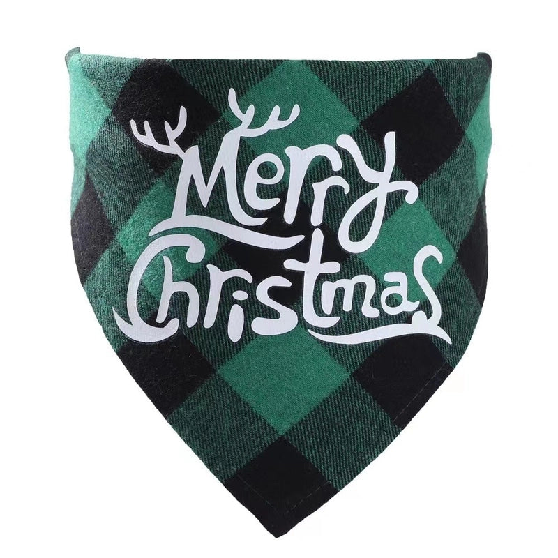 British Style Polyester Christmas Lattice Pet Saliva Towel