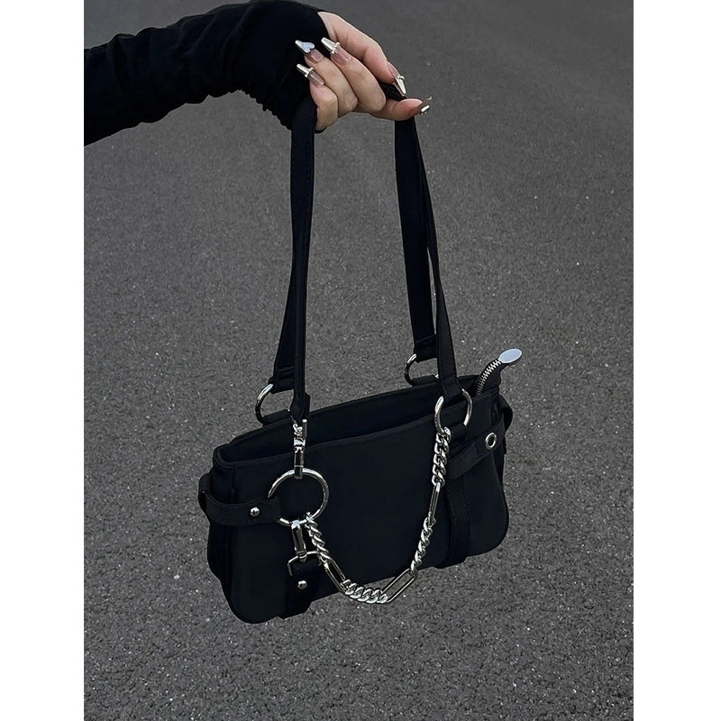 Women's Small All Seasons Pu Leather Solid Color Fashion Square Zipper Shoulder Bag