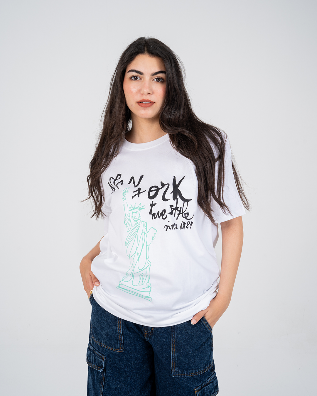 Oversized Women T-Shirt NewYork Printed