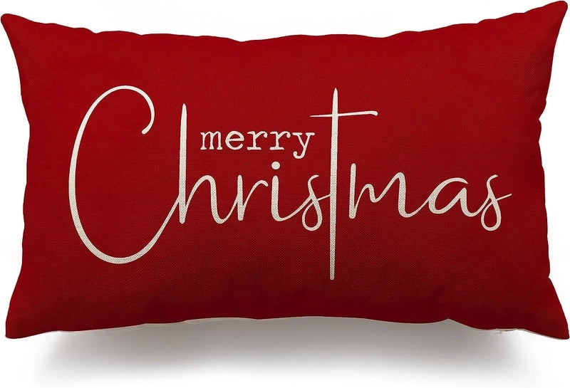 Christmas Vacation Letter Linen Pillow Cases Couch & Sofa Decor