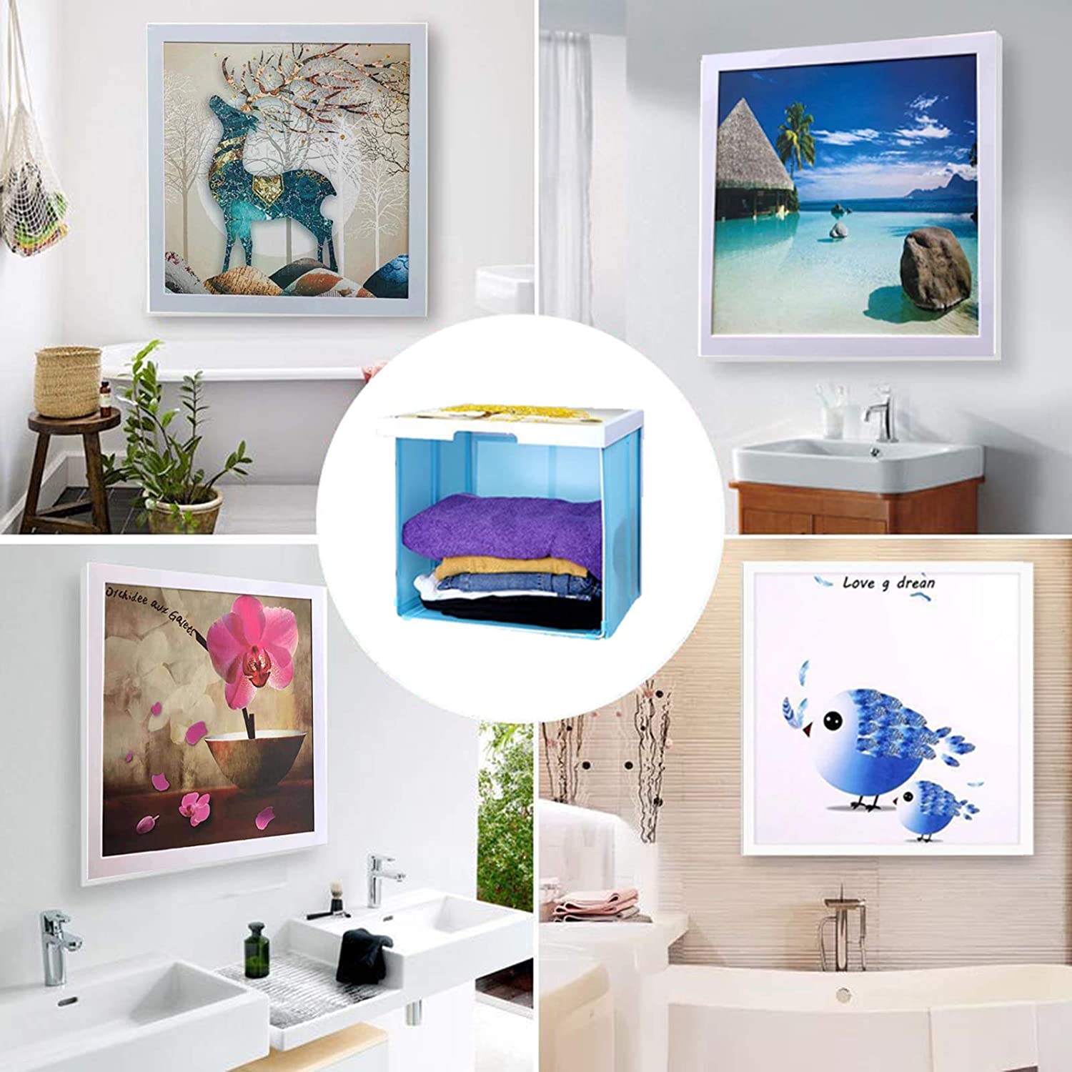 (🔥NEW YEAR HOT SALE-30% OFF🌟)Bathroom Folding Mural Storage Cabinet