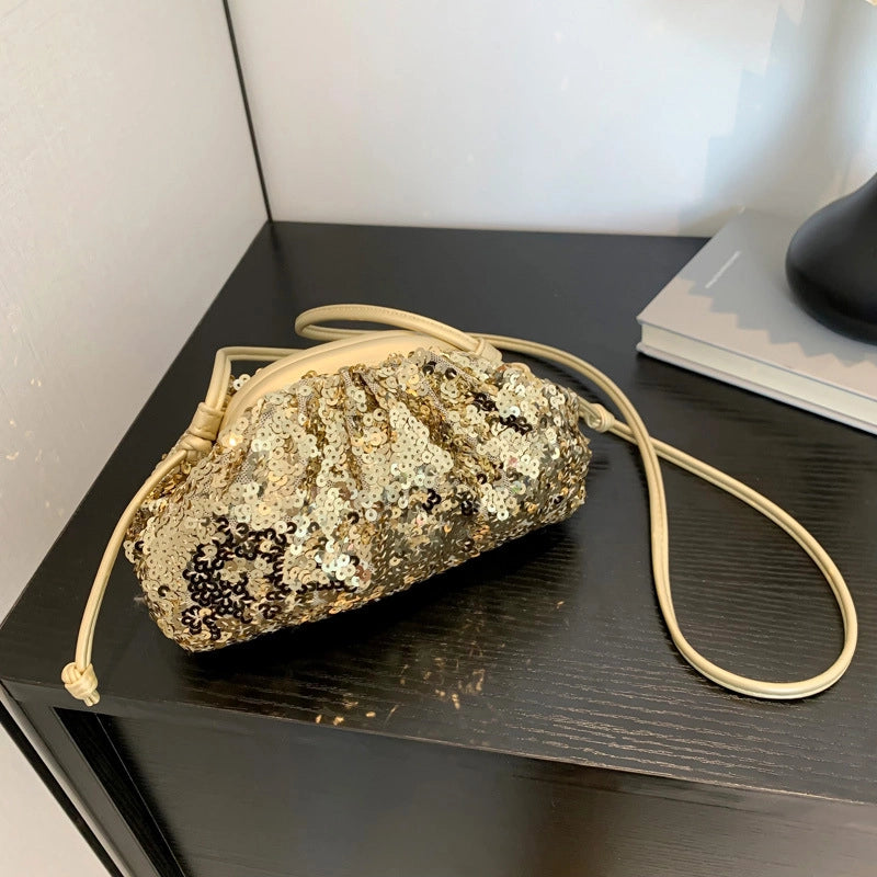 Women's Small Special Material Solid Color Elegant Vintage Style Dumpling Shape Buckle Evening Bag