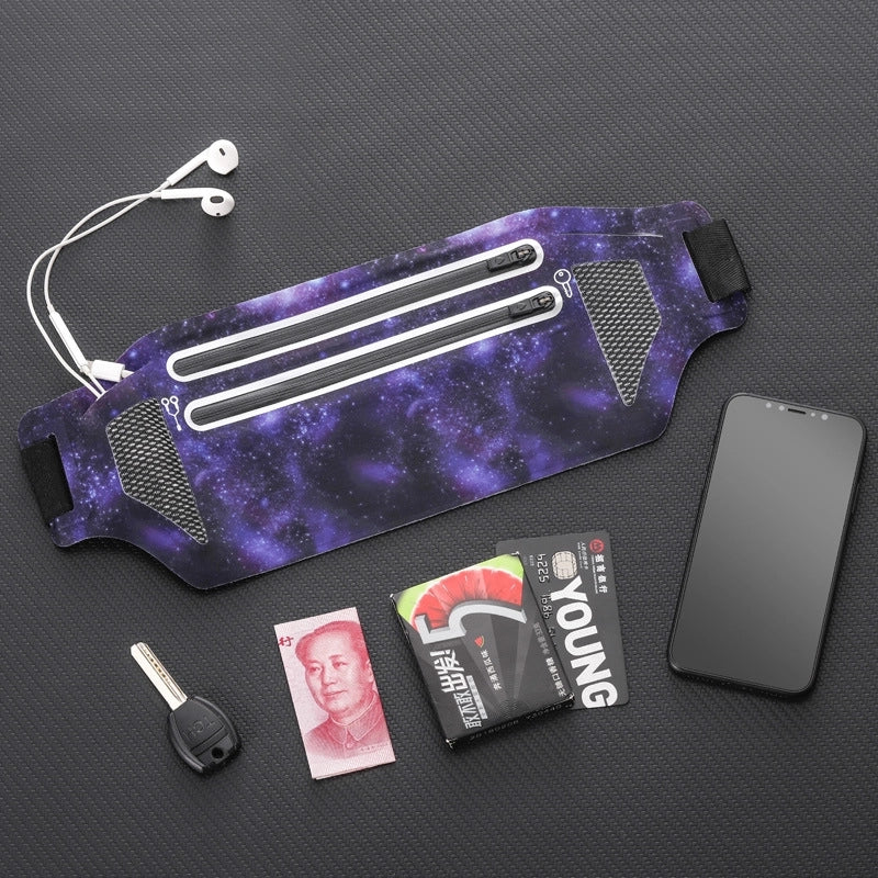 Unisex Sports Solid Color Lycra Waterproof Anti-theft Waist Bags