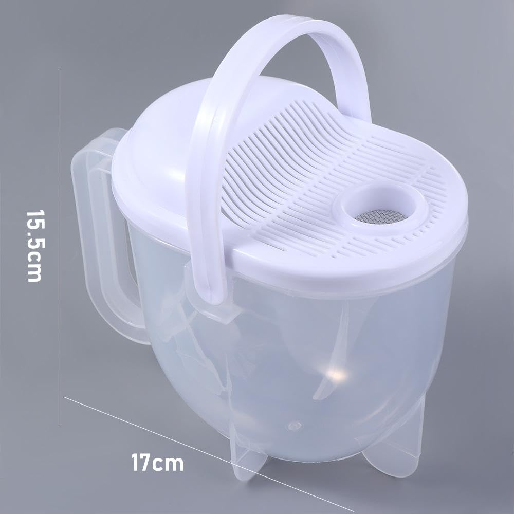 Rice Washer. Manual Plastic Rice Cleaner Washing Bowl With Handle