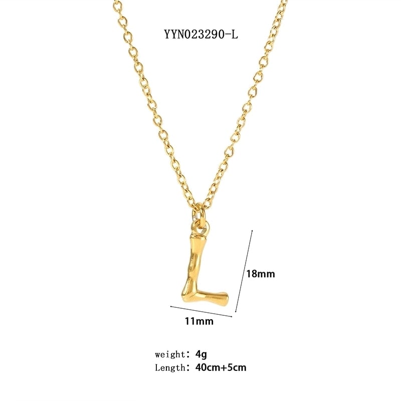 304 Stainless Steel 18K Gold Plated Minimalist Plating Letter Sweater Chain