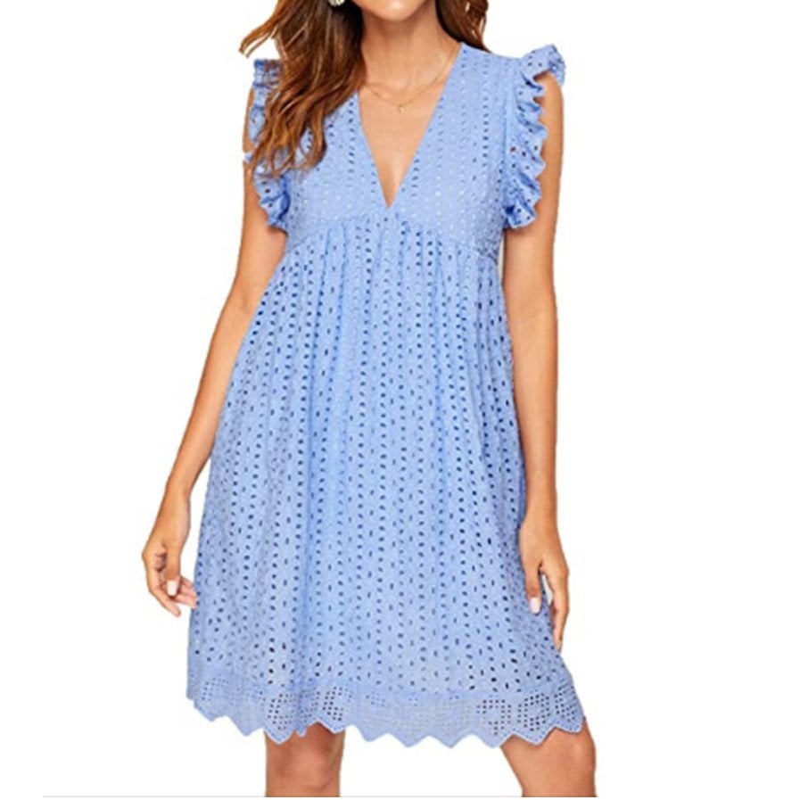 🔥HOT SALE - 49% OFF🔥Lace Jacquard Cutout V-neck Dress