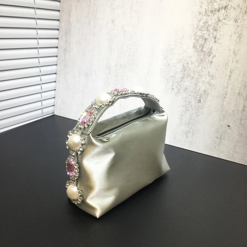 Women's Small Polyester Solid Color Classic Style Square Zipper Handbag