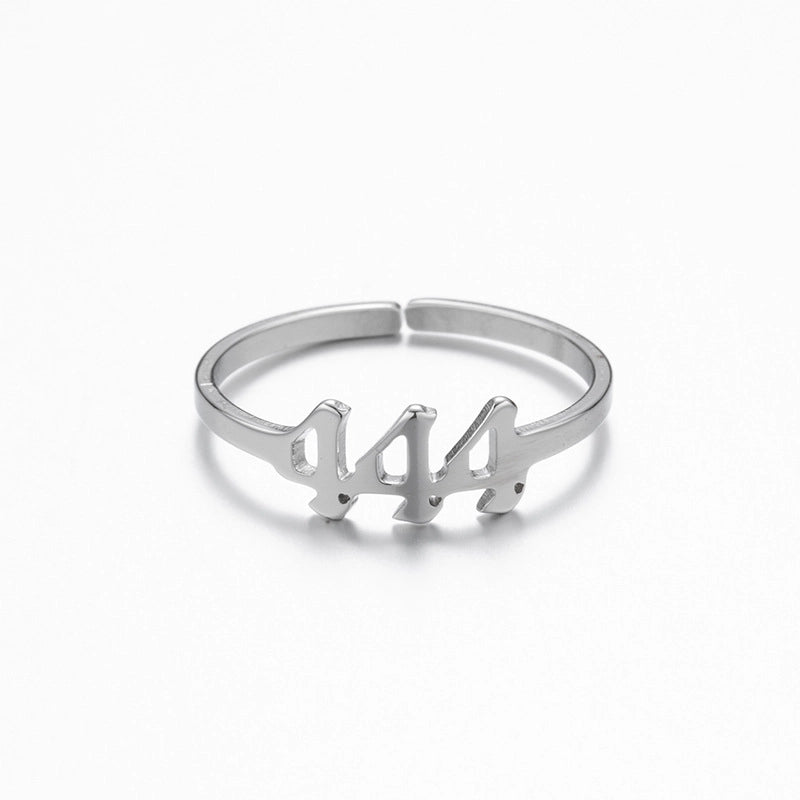 Fashion Number 201 Stainless Steel No Inlaid 18K Gold Plated Plating Open Ring