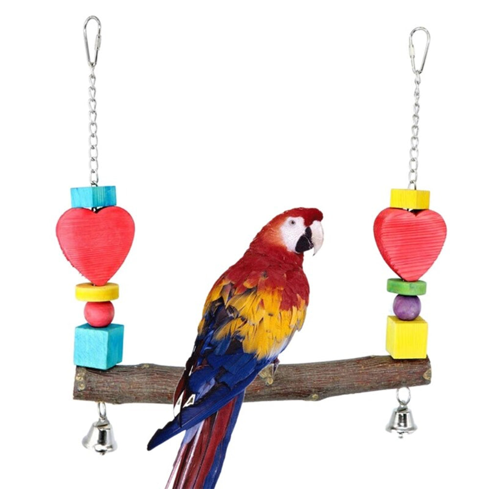 Wood Blocks Bird Perch Toy