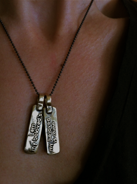 I Am My Beloved Necklace For Two - Silver or Bronze