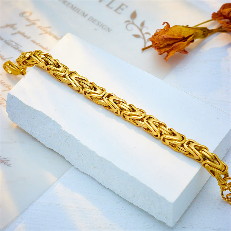 Women Chain Titanium Steel Electroplating Bracelets