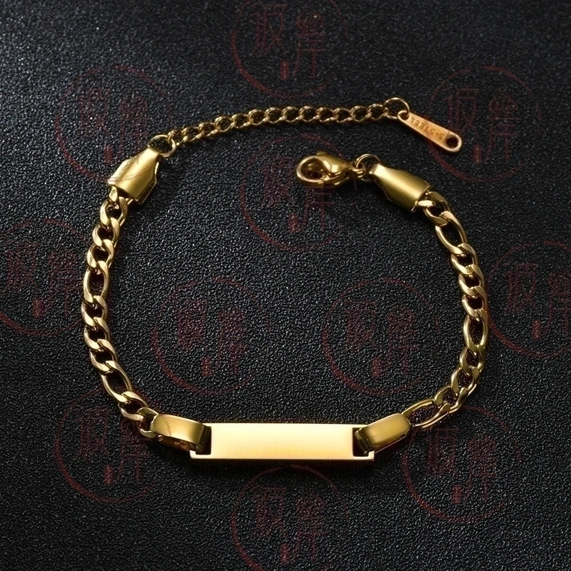 Minimalist Geometric 201 Stainless Steel 18K Gold Plated Stainless Steel Bracelets In Bulk