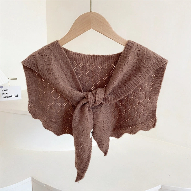 Warm Shawl Women Wear Shirts For Autumn And Winterwoolen Yarn Net Red Knitted Shawl Scarf