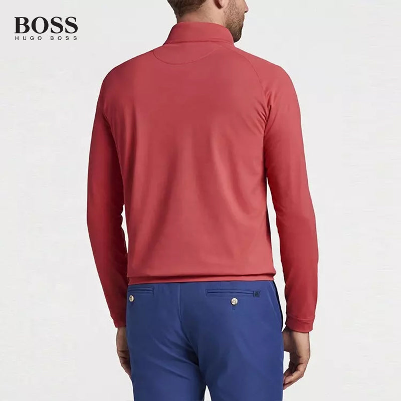 PRE-SALE BOSS Men 1/4 Zip Neck Pullover Sweatshirt with Pocket