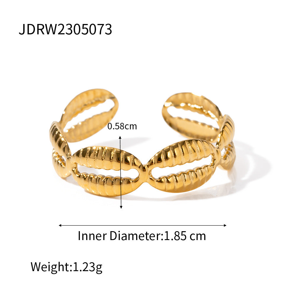 Jie Ding Ocean Ring Titanium Steel Open Bracelet Women'S Niche Stainless Steel