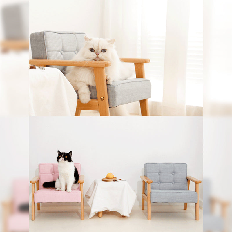 Wood Backrest Cat Sofa Chair