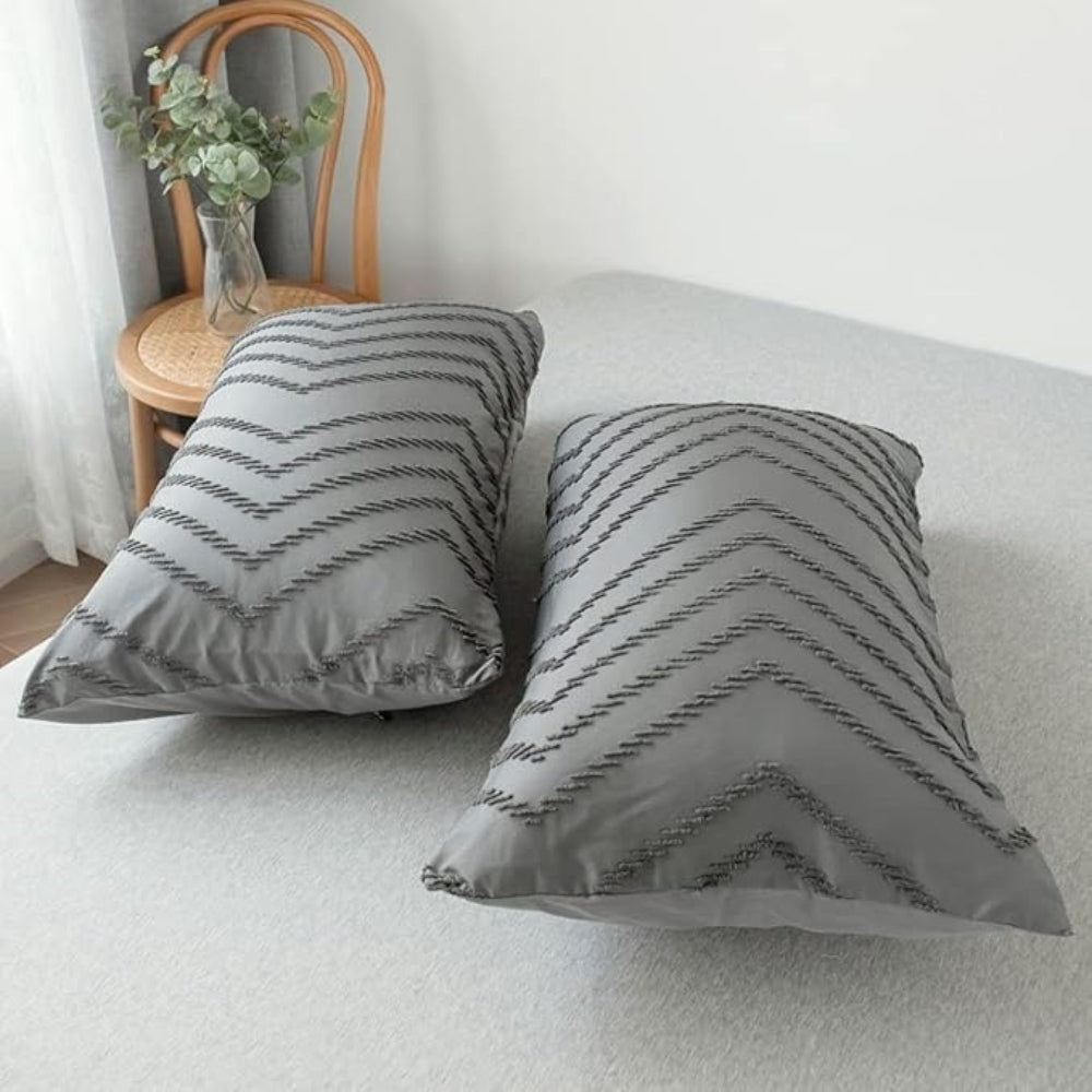 Chevron Plush Quilted Blanket | 3pcs Set