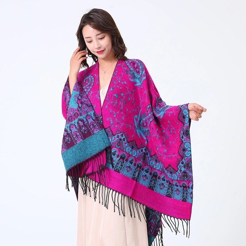 Women's Streetwear Cashew Nuts Imitation Cashmere Gradient Color Scarf