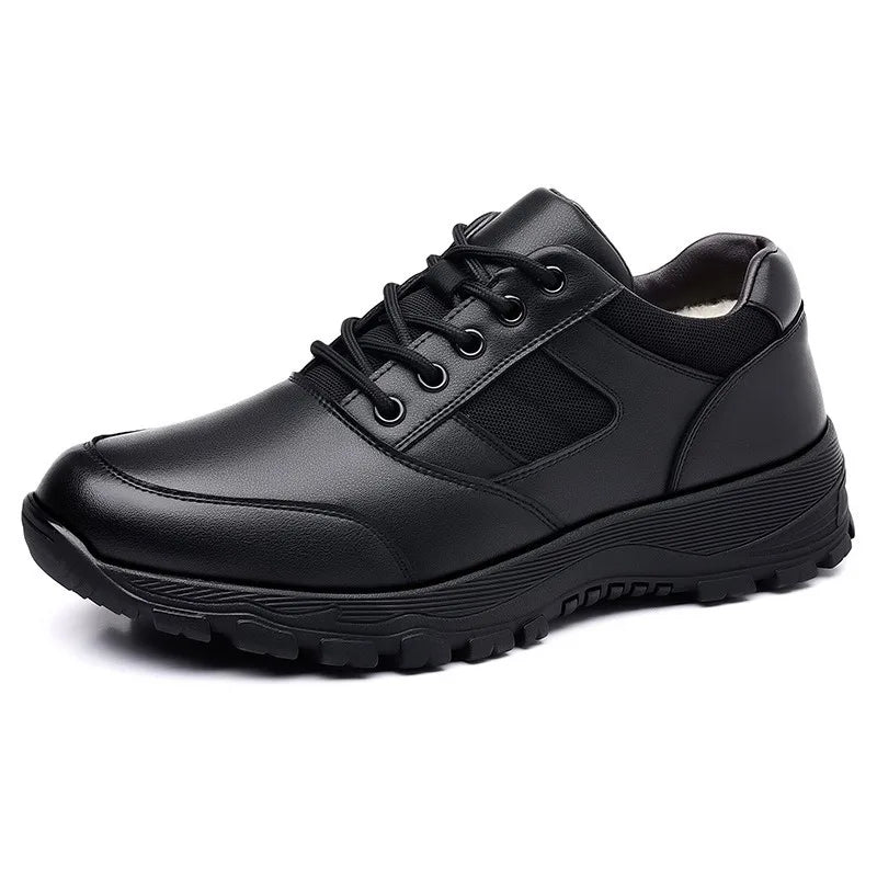 Advbridge New Platform Cow Leather Casual Sneakers for Men Designer Autumn Winter Cotton Black Outdoor Men's Sports Shoes Zapatos Hombre