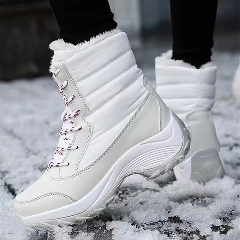 Cricsblue ugg Women Boots Waterproof Heels Boots For Winter Tren Platform Ankle Boots Keep Warm Snow Shoes Plush Outdoor Short