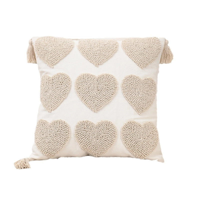 Elegant  Heart Shape Polyester Cotton Throw Pillow Pillow Cases Couch & Sofa Decor