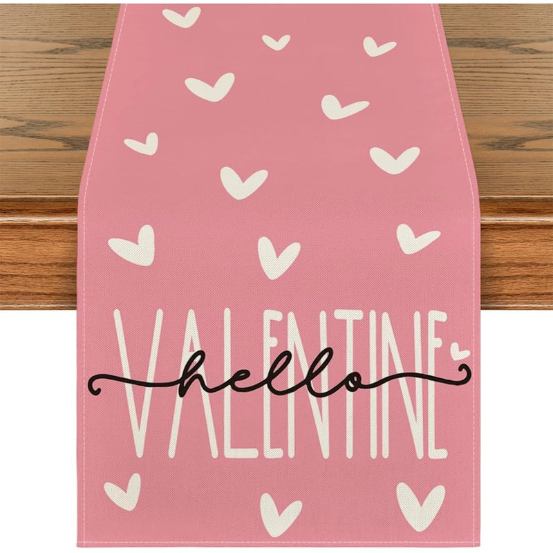 Valentine'S Day Minimalist Letter Heart Shape Linen