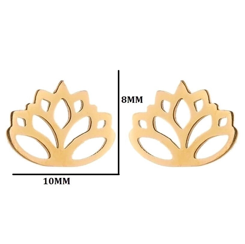 Minimalist Geometric 304 Stainless Steel No Inlaid 18K Gold Plated Ear Studs