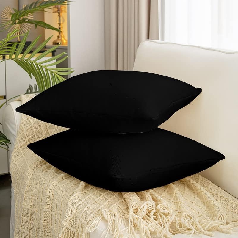 Black-Cushion Covers Pack of Two