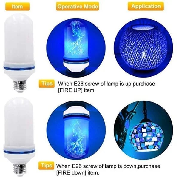 🔥Summer Hot Sale🔥LED Flame Effect Light Bulb-With Gravity Sensing Effect
