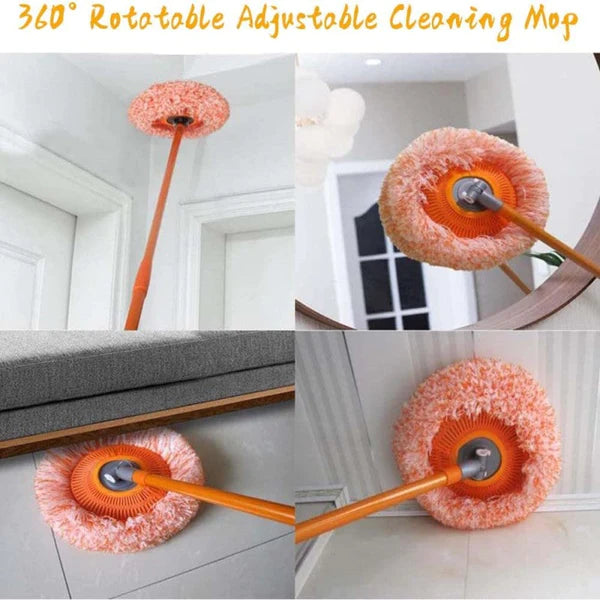 360° Rotatable Adjustable Cleaning Mop. Extendable Wall Cleaning Mop For Bathroom Floor Wall Bed Bottom