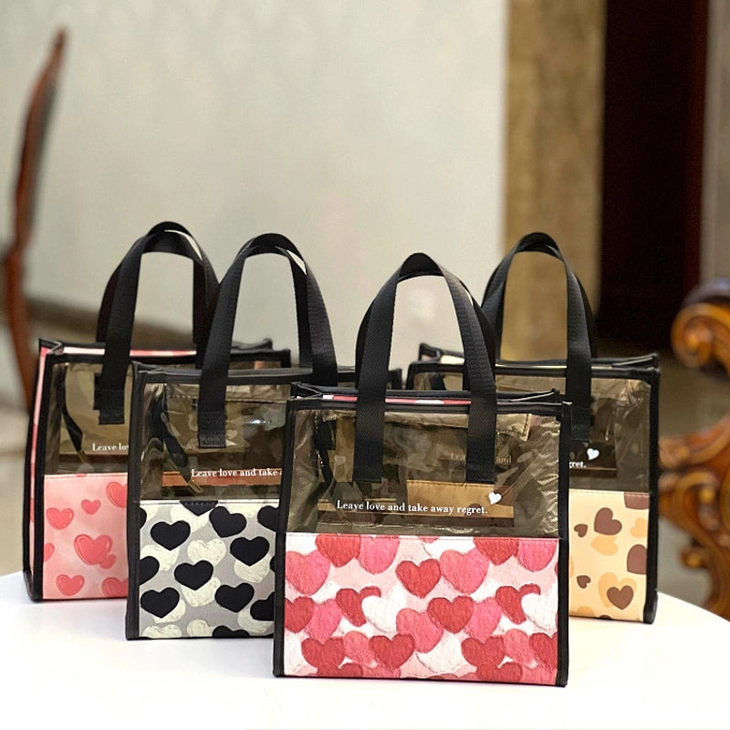 Translucent Portable Waterproof Cosmetic Bag Toiletry Bag Portable Cosmetic Bag Hand Bag For Women