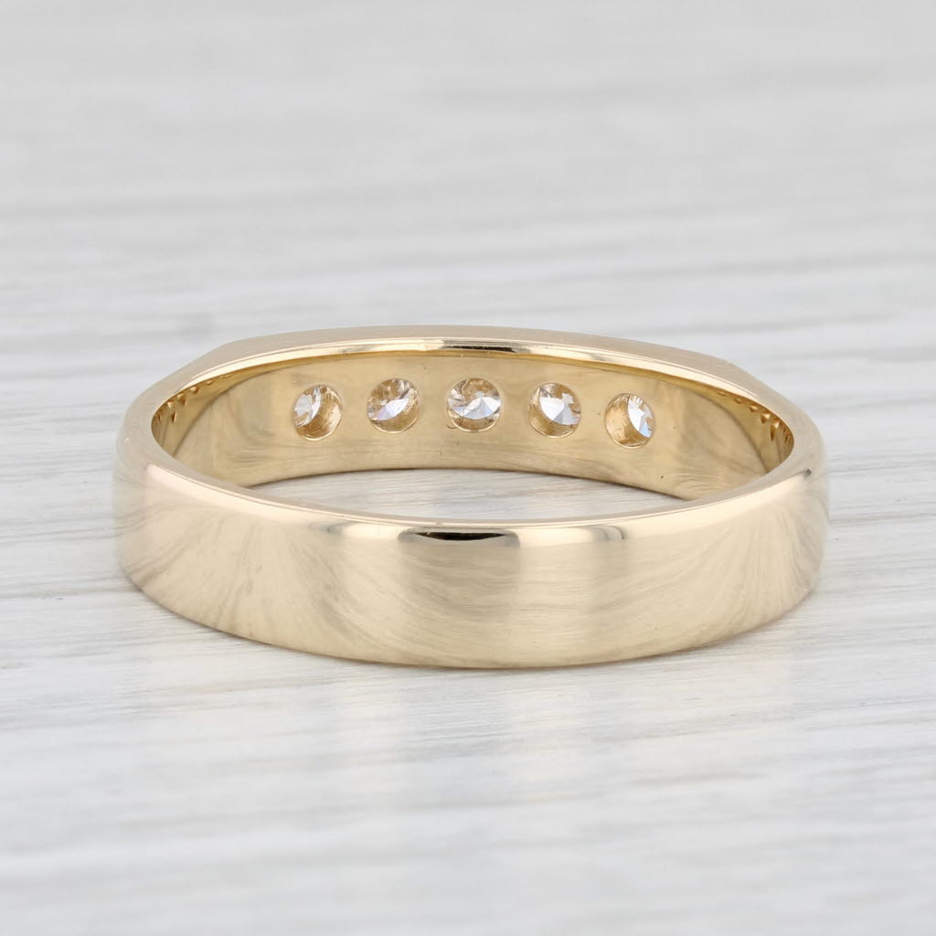 0.50ctw Diamond Men's Wedding Band 14k Yellow Gold Size 11 Ring