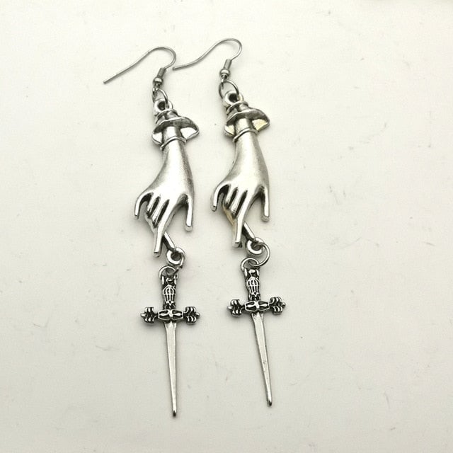 Hand & Dagger Earrings