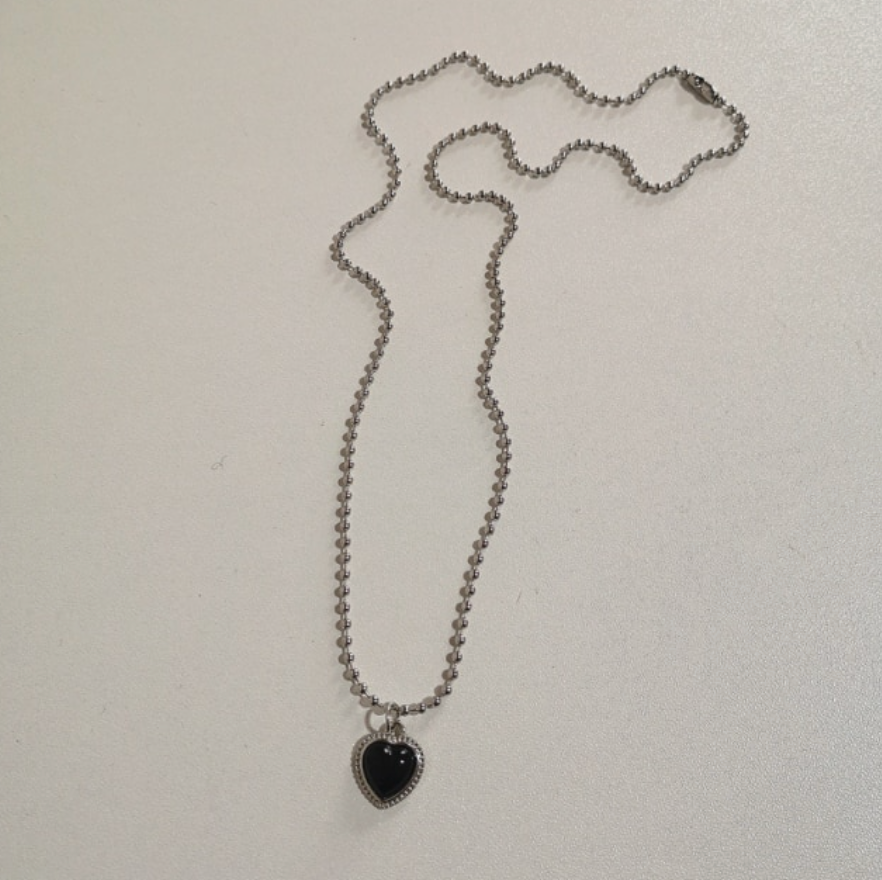 Purple Crystal Heart Necklace