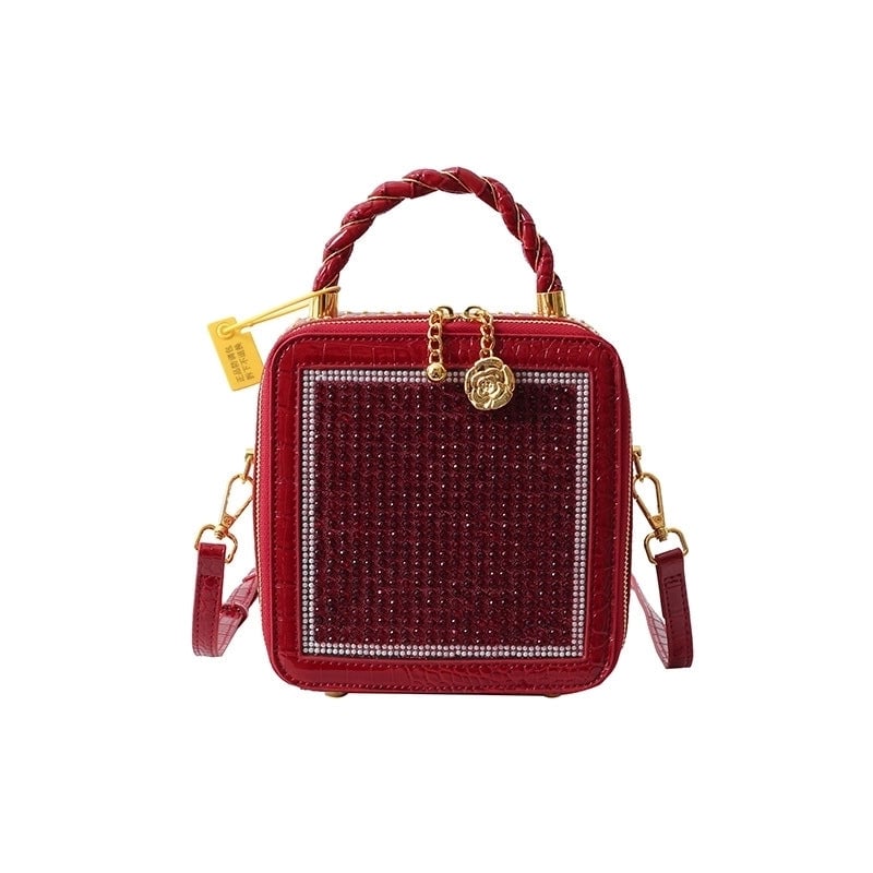 Women's Medium Pu Leather Geometric Solid Color Streetwear Zipper Handbag