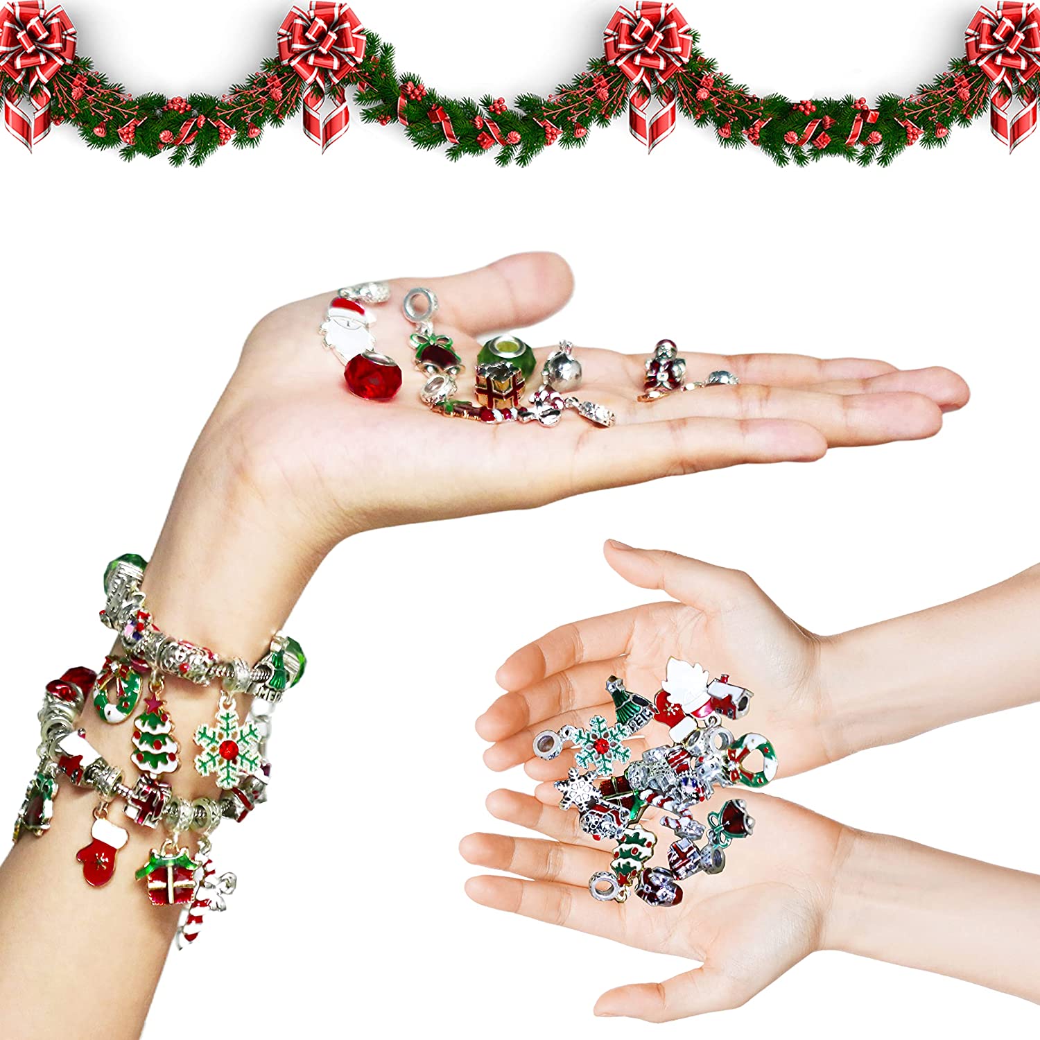 (🎁Early Christmas Sale- 48% OFF🎁) 24 Days Countdown Calendar DIY Christmas Advent Calendar Bracelets Set - Buy 2 Get EXTRA  10％  OFF  & FREE SHIPPING