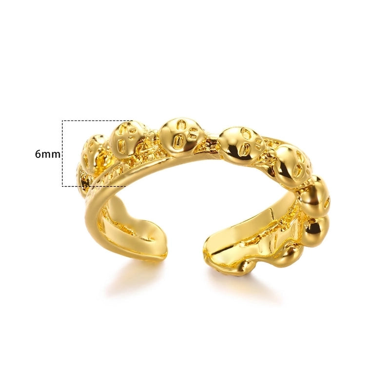 Minimalist Classic Style Solid Color 304 Stainless Steel Gold Plated Plating Rings