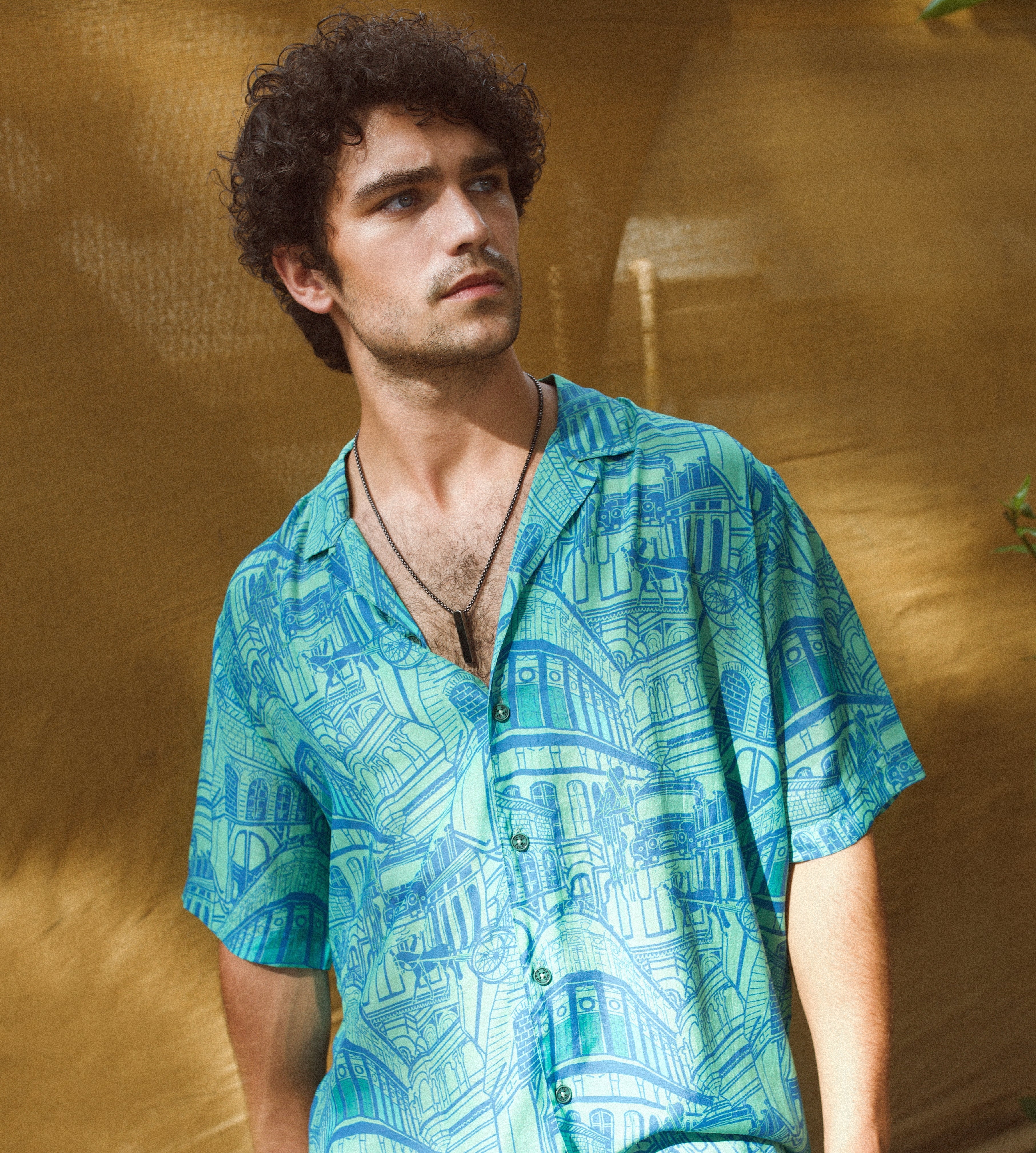 Rampuria Havelis Blue Oversize Shirt
