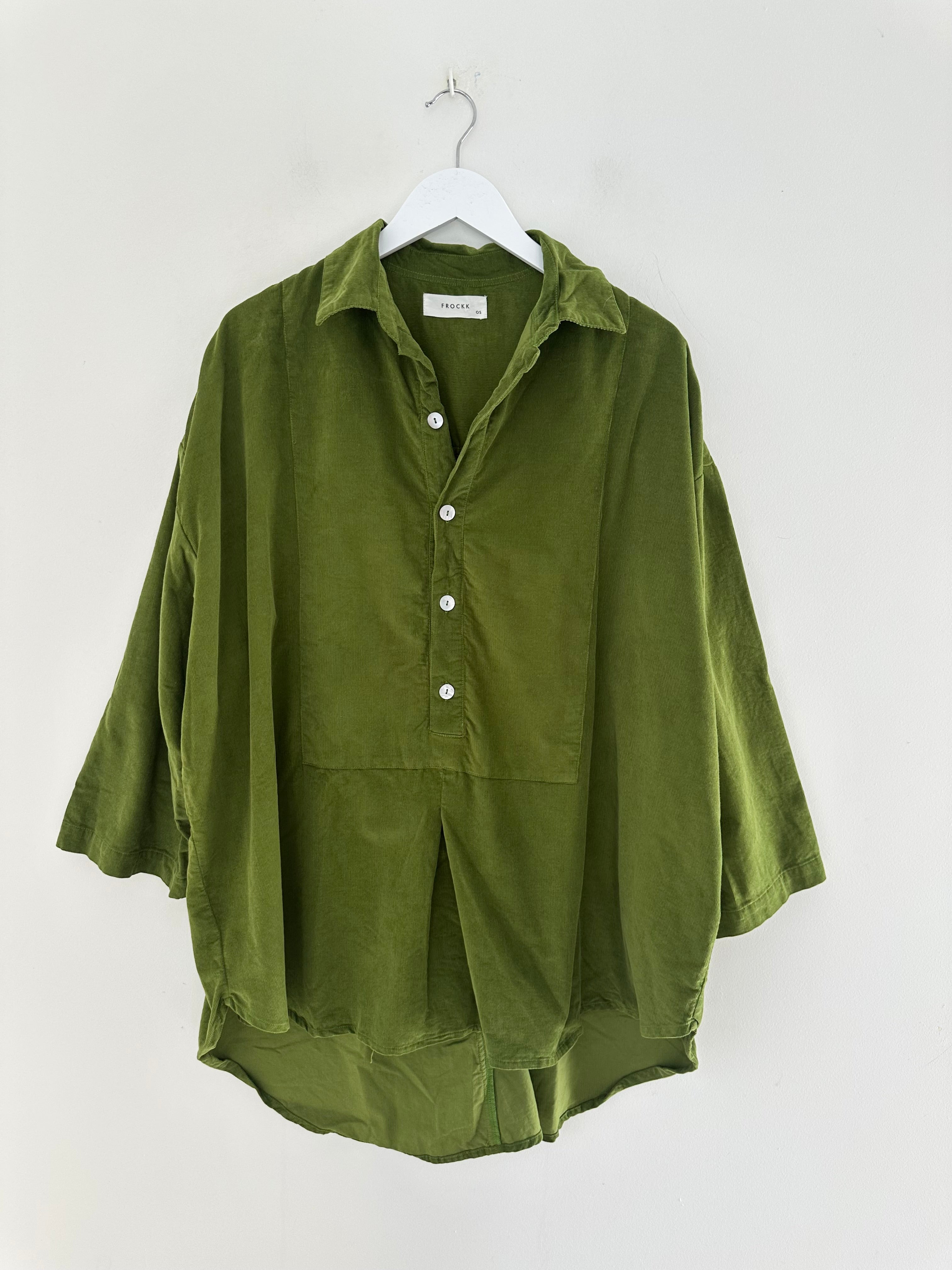 megan shirt - olive cord