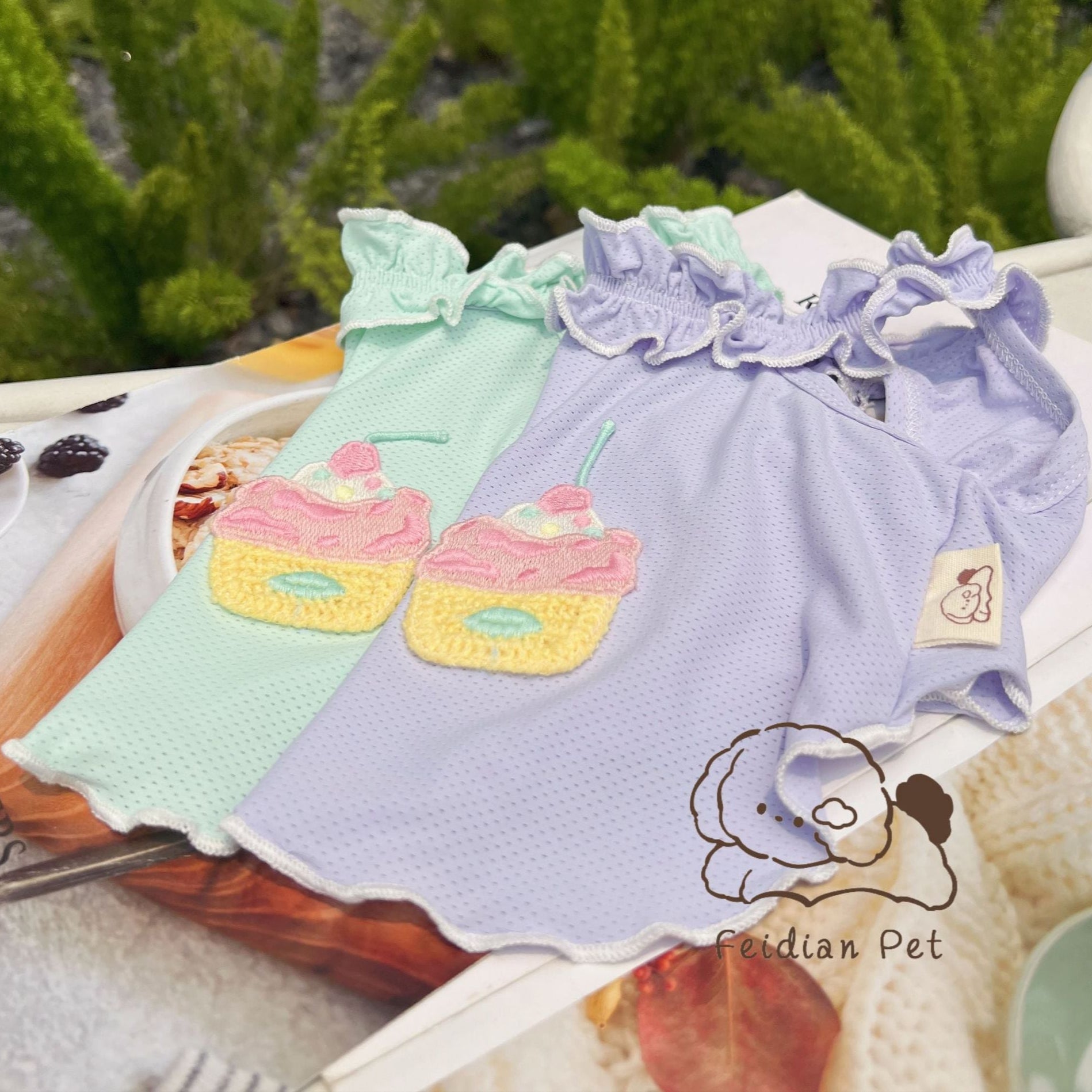Cupcake Printed Breathable Dog Cat Vest