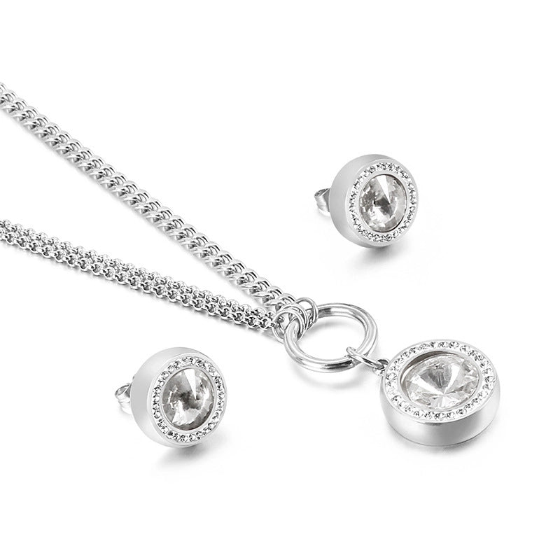 Titanium Steel 18K Gold Plated Fashion Plating Heart Titanium Steel