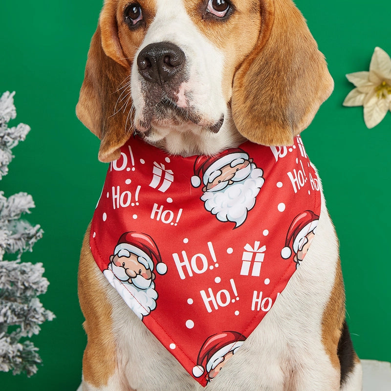 Minimalist Polyester Christmas Christmas Tree Santa Claus Pet Saliva Towel