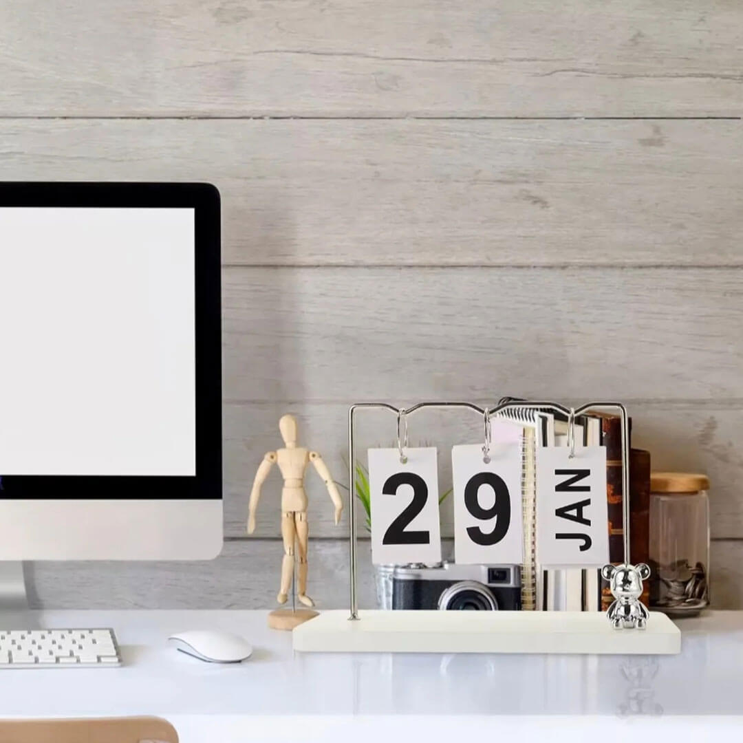 Desktop Perpetual Calendar for Home & Office