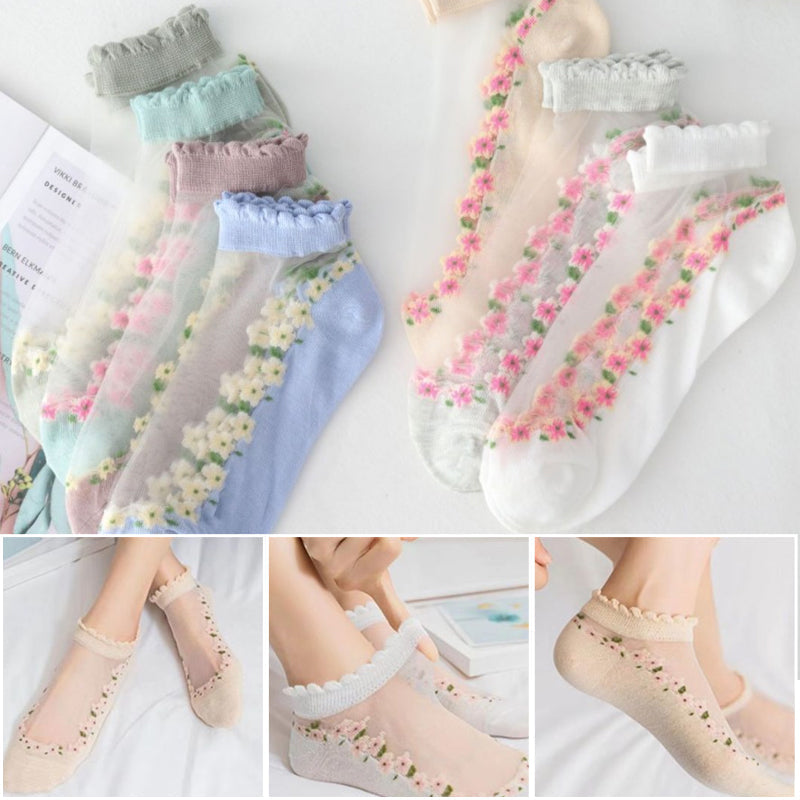 Summer Floral Breathable Socks