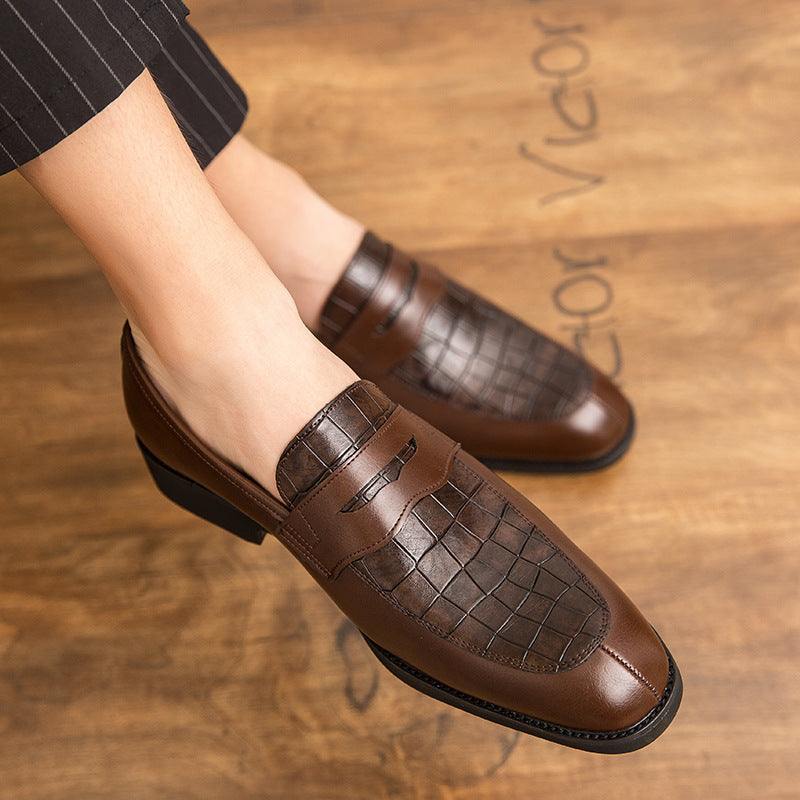 Men's Leather Fashionable Trendy Casual Shoes